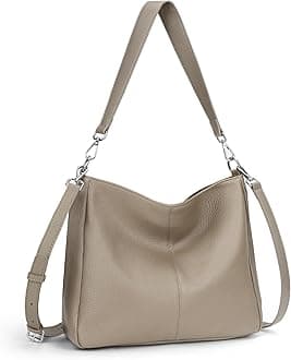 Genuine Leather Hobo Bags Purses for Women, Women's Shoulder bag Handbags Crossbody Bag with 2 Shoulder Straps