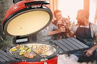 Skyflame Universal Stainless Steel Round Flat Top BBQ Griddle for More Than 18" Diameter Round Charcoal/Gas Grills