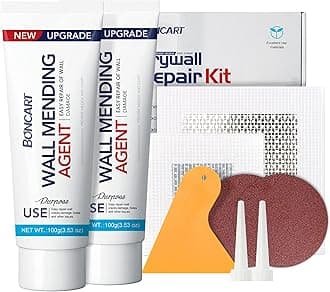 BONCART Spackle Wall Repair Kit, Drywall Repair Patch Kit,Wall Mending Agent Putty,Wall Repair Paste Plaster for Wall Crack/Nail Hole,Wall Repair Patch Kit with Scraper/Sandpaper