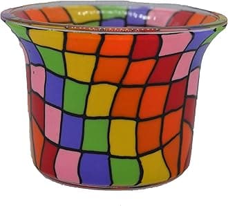 Decorated Glass Candle Holder