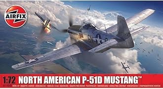 Model Airplane Kit Gift Set - A01004B North American P-51D Mustang, Plastic Plane Model Kits for Adults & Kids 14+, Skill Level 1, 1:72 Scale WW2 Military Aircraft Models for Beginners