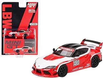 MINI GT True Scale Miniatures LB Works Model Car Compatible with Toyota GR Supra Supra Liqui Limited Edition 1/64 Diecast Model Car MGT00290