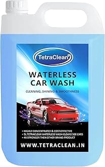 Tetraclean Waterless Dry Car Wash Concentrate Car Washing Liquid For Cleaning, Shining and Smoothness of Vehicles | For Home & Commercial Use, (5000ml)
