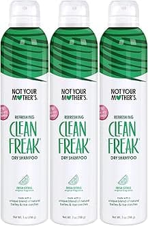 Not Your Mother's Clean Freak Refreshing Dry Shampoo (3-Pack) - 7 oz - Waterless Shampoo Instantly Refreshes Hair Between Washes - Fresh Citrus Scent