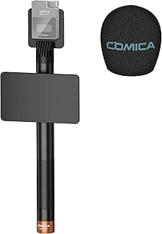- COMICA HR-WM Interview Handheld Adapter for Rode Wireless GO ME/BoomX-D/D Pro/BoomX-U Wireless Lavalier Microphone, Mic Handle for News Report, TV Interview and Video Shooting, etc.(with Windscreen)