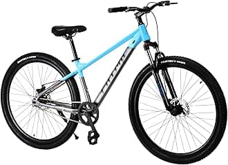 FitTrip Fox Rush 29T Unisex MTB | Non Gear MTB | Clarks UK Dual Disk Brakes | XC60 Lockout Suspension I 1030 Alloy Frame w/Internal Cabling | Zero Maintenance (Azure Blue)
