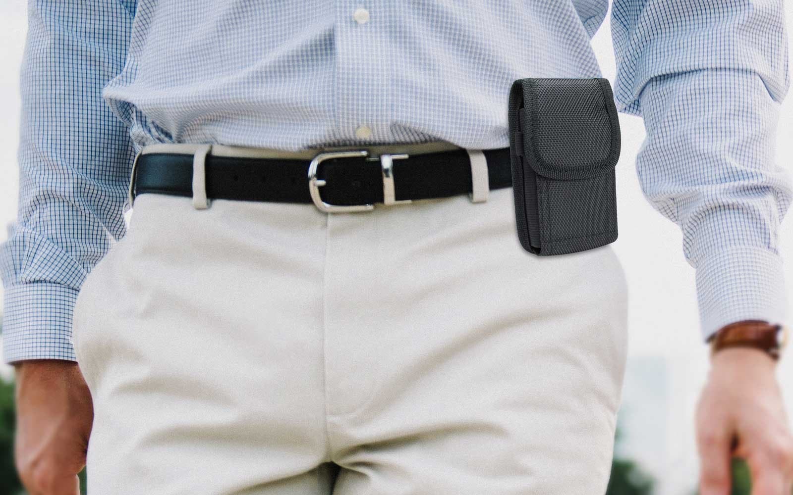 Nylon Vertical Belt Clip Loop Phone Pouch Fits iPhone 8 Plus