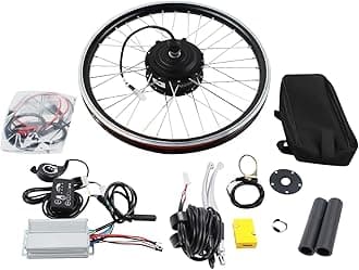 20"Front/Rear Wheel Conversion Kit, Ebike Conversion Kit for Electric Bike 20" Front or Rear Wheel Electric Bicycle Hub Motor Kit 48V 1000W/36V 250W Waterproof Electric Bike Conversion Kit USA STOCK