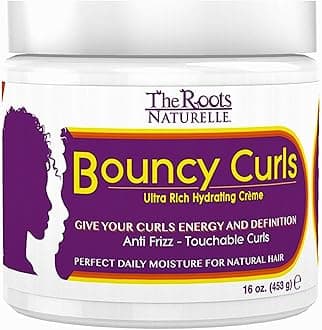The Roots Naturelle Curly Hair Products Bouncy Curls Anti-frizz Natural Hair Moisturizer Creates Soft Touchable Curls Suitable for All Curly Hair Types and African American Hair Ultra Hydrating Cream - Contains Olive an