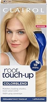 Clairol Root Touch-Up by Nice'n Easy Permanent Hair Dye, 10 Extra Light Blonde Hair Color, Pack of 1