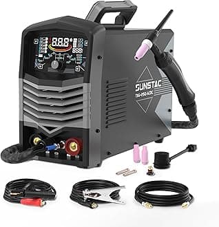 250A AC/DC Aluminum TIG Welder with Pulse, 110V/220V Dual Voltage TIG Welding Machine with DC TIG/AC TIG/Pulse TIG/SPOT TIG/Stick