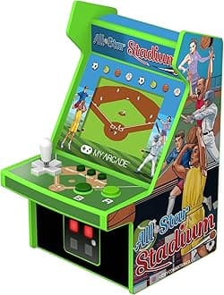 My Arcade All Star Stadium Micro Player- Fully Portable Mini Arcade Machine with 307 Retro Games, 2.75" Screen