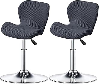 Bar Stool Cover Set of 2/4/6 Shell Back Adjustable Swivel Bar Stools Slipcover,Barstool Protector Covers for Dining Room Kitchen (Color : #1, Size : 2pcs)