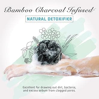 Sunlite Sports Spongentle Deep Cleansing Loofah Sponge, Pack of 4, Bath and Shower, Exfoliating Body Scrubber, Gorgeous Colors for Women and Men