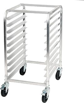 Winco 10-Tier Aluminum Sheet Pan Rack with Brake