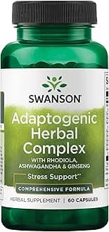 Swanson Rhodiola Ashwagandha Ginseng Complex, 60 Capsules