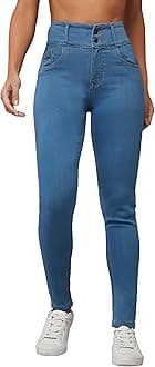 Miss ChaseWomen's Skinny High Rise Regular Stretchable Denim Jeans