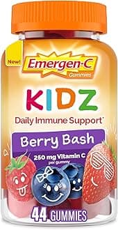 Kidz Daily Immune Support Dietary Supplements, Flavored Gummies with Vitamin C and B Vitamins for Immune Support, Berry Bash Flavored Gummies - 44 Count