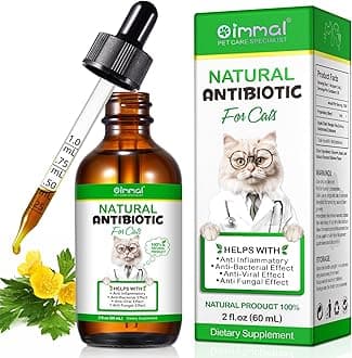 Antibiotics for Cats, Premium Cat Antibiotics Supplemen, Natural Antibiotic for Cats, Pet Supplements, Cat Antibiotics Supports Immune & Cats Allergy Relief, Cats Multivitamin - 2 Fl Oz / 60ML