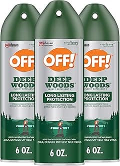 OFF! Deep Woods Insect Repellent Spray with 25 Percent DEET Provides up to 8 Hours of Mosquito Protection 6 Ounce (Pack of 3)