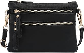 Multi Zipper Pocket Small Wristlet Crossbody Bag