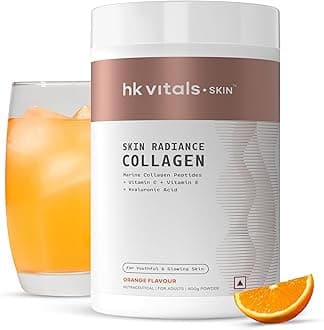 Marine Collagen Supplement (Orange, 400g) | With Vitamin C, E, Sodium Hyaluronate | For Healthy Skin, Hair & Nails