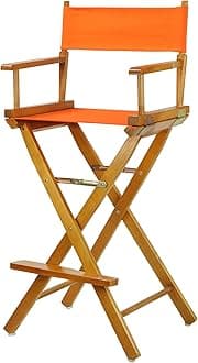 30-Inch, Honey Oak Frame/Tangerine Canvas : Casual Home Honey Oak Frame Canvas Director Chair, 30", Tangerine
