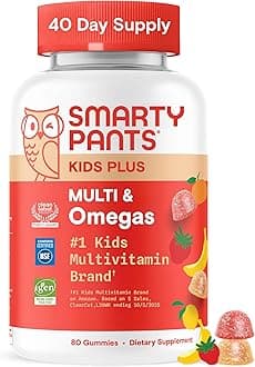 SmartyPants Kids Multivitamin Gummies - Improved Formula: Omega 3 (DHA/EPA), ...