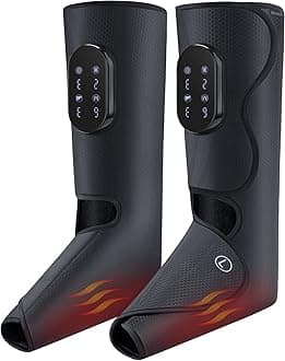 Cordless Foot and Leg Massager with Heat, Rechargeable Leg Massager for Circulation and Pain Relief After Exercise, Portable Massager Boots for Home Office Gym Use