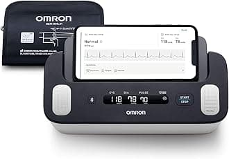OMRON Complete Upper Arm Blood Pressure Monitor and ECG for Hypertension Monitoring and AFib screening for Home Use - 2-in-1 BP Monitor and ECG Machine with 1 Year OMRON Connect Premium for Free