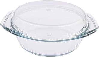 Borosil Oven and Microwave Safe Glass Serving Casserole Bowl with Glass Lid (1.5L, Transparent)