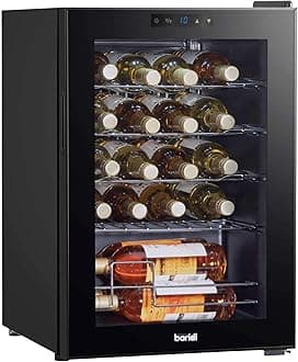 Dellonda Baridi 20 Bottle Wine Cooler Fridge with Digital Touch Screen Controls & LED Light, Black - DH8