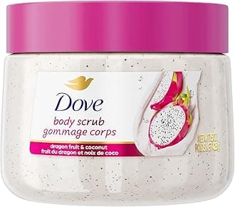 Body Scrub Dragon Fruit & Coconut Cream Body Scrub Exfoliates and Deeply Nourishes for Smooth, Radiant Skin 15 oz