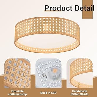 SineRise 12.8" Modern Flush Mount Ceiling Light Fixture with Remote Control,24W 5CCT Dimmable Ceiling Light 2700K-6000K Adjustable Boho Light Fixture for Bedroom Livingroom Kitchen Hallway