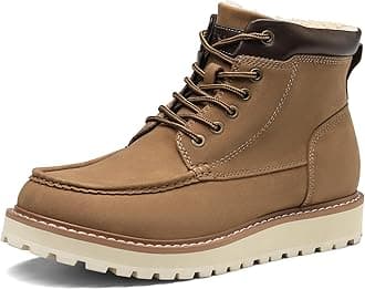 Bruno Marc Men's Moc Toe Boot Fashion Comfort Casual Wedge Boots