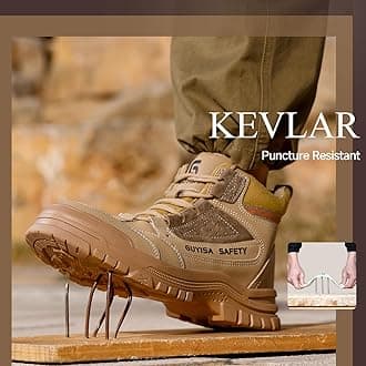 Steel Toe Work Boots for Men Puncture-Resistant Industrial Safety Boots Comfortable Lightweight for Warehouse & Construction Indestructible Steel Toe Work & Utility Shoes