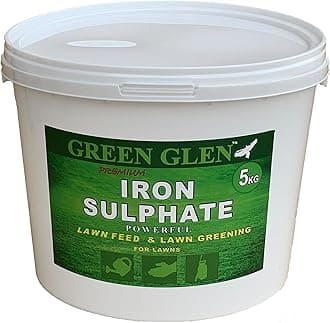 (5 KG) Iron Sulphate Fertiliser & Lawn Tonic - Easily Soluble Dry Powder - Grass Greener, Turf Hardener, Lawn Conditioner - Multi-purpose Garden and Lawn Treatment.