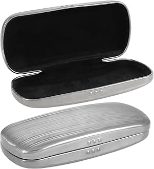 Metal Eyeglass Case, Glasses Case Hard Shell, Aluminum Spectacles Sunglasses Case for Men Women, Reading Glasses Holder