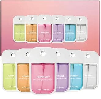 6 Pcs Hand Sanitizer Spray, Portable Power Mist Hydrating Hand Sanitizers Spray for Adults and Kids, 7.8 FL. OZ. Travel Size, 5 Scents