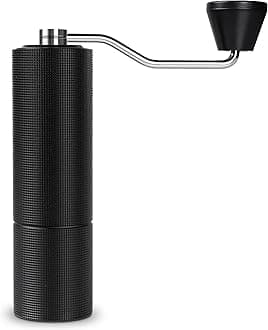 TIMEMORE Coffee Grinder Manual Kuriko C3 Max Coffee Grinder, Hand Grind, Stainless Steel Mill, Adjustable Roughness, Includes Brush, Lightweight, Labor Saving, Portable, Easy to Clean, Black