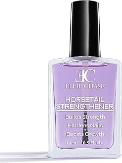 Ellie Chase Nail Strengthening & Growth Nail Polish Treatment With Horsetail Grass Extract, 0.5 Fl oz - No Formaldehyde, Toluene or DBP - Can Be Used as Base Coat or Top Coat