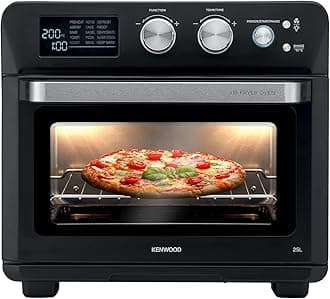 Kenwood 2-in-1 25L Toaster Oven+Air Fryer - Oven Toaster Grill with Large Capacity, Rotisserie Function for Frying, Roasting, Grilling, Broiling, Baking, Browning, Defrosting,Heating MOA25.600BK Black