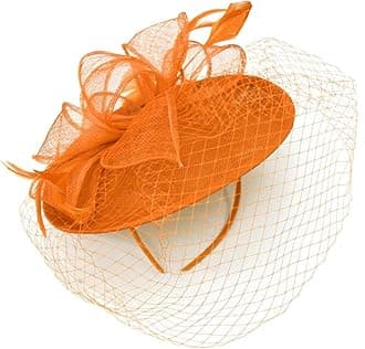 CapriliteSaucer Sinamay Headband Fascinator Wedding Ascot Hat Hatinator Birdcage Veil