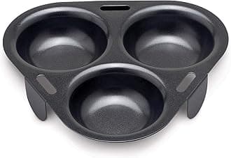 HIC Kitchen Non-Stick 3-Egg Poacher Insert, PFOA and BPA Free, Fits 8-Inch and Larger Pans
