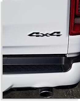 Reflective Concepts 4x4 Emblem Overlay Decal Sticker -Fits: 2019-2026 Ram, NOT for Classic - (Color: Flat Black)