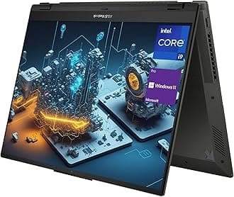 Grehge ess Vivobook S 16 Flip 2-in-1 Laptop, 16 Zoll WUXGA Touchscreen, Intel Core i9-13900H, 32GB SSD, 1TB SSD, IR-Kamera, HDMI, Wi-Fi 6, Windows 11 Pro, Midnight Black