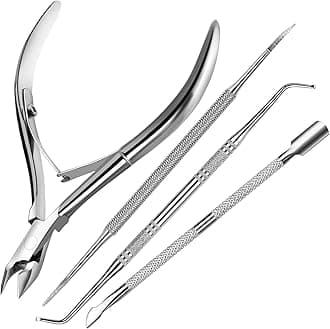 4 PCS Nail Care Kit, Nail Cuticle Nippers, FANDAMEI Ingrown Toenail Tools Kit, Toenail File and Lifters Stainless Steel, Nail Lifter, Nail Cuticle Pushers, Professional Manicure and Pedicure Set