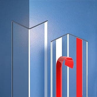 Clear Self-Adhesive Wall Corner Protectors-2 PCS of Corner Guards & Edge Protector for Baby, Furniture, Door, Tables, Cover Sharp Furniture, Easy to Install (3cmx100cm/1.18inx39.4in)