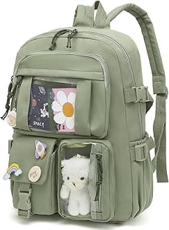 HUILIUSUO School Backpack for Girls Teen, Middle School Bookbags Elementary High School, Cute Kids Backpack