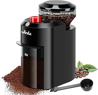Wancle Electric Burr Coffee Grinder - Adjustable with 28 Precise Grind Settings for 12 Cups - Professional Coffee Bean Grinder (Plastic, Black+Red)